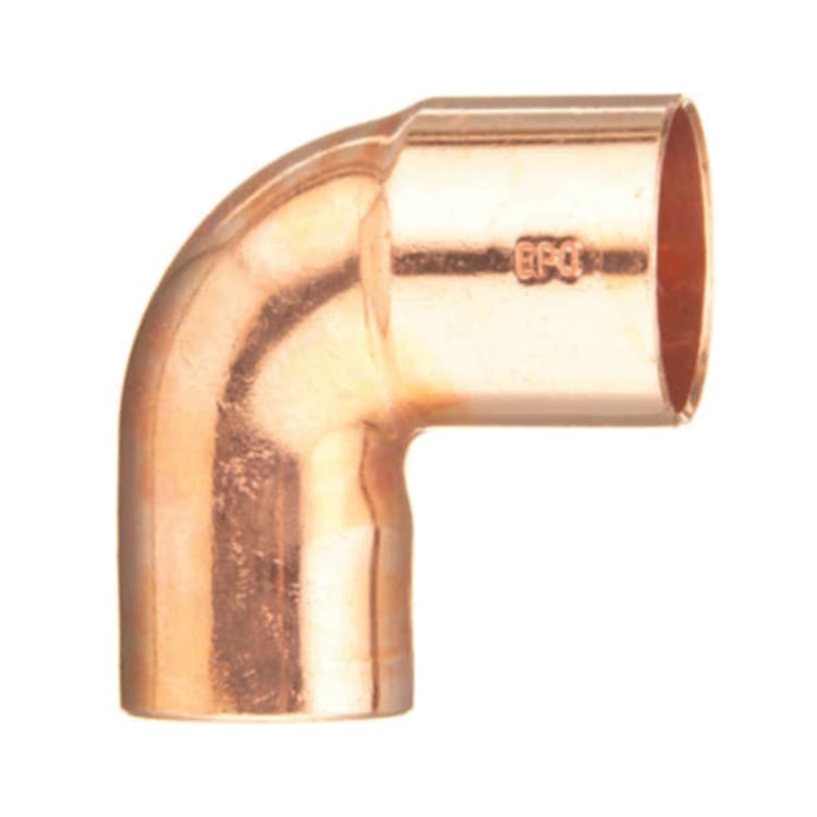 EPC KleenFit™ 10231422 107C-2 Solder Close Ruff 90 deg Street Elbow, 1-1/2 in, Fitting x C, Wrot Copper