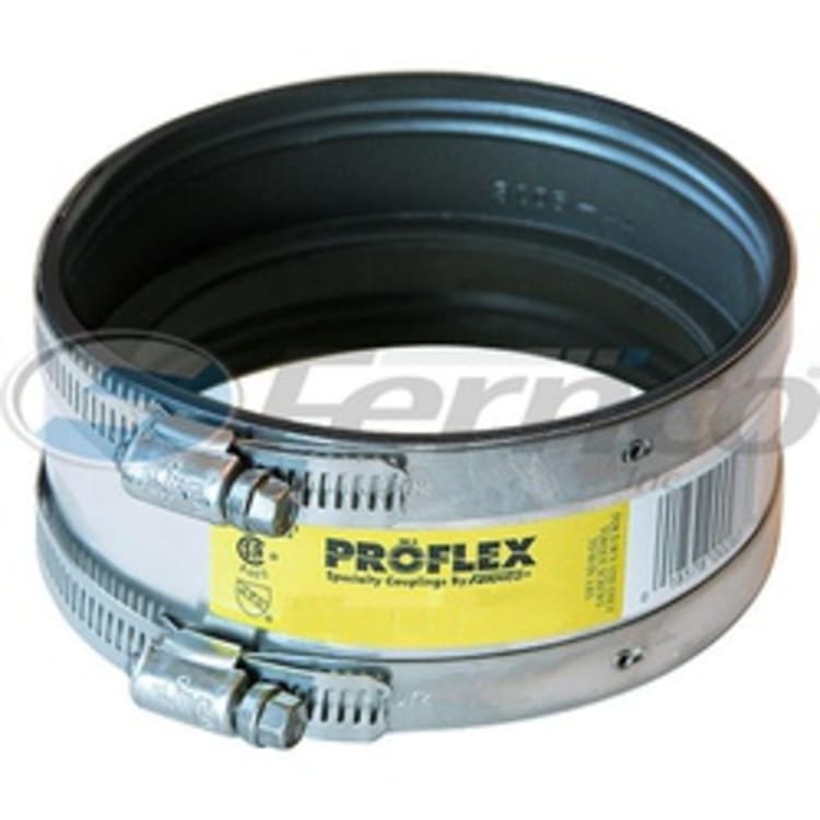 Fernco® PROFLEX® 3000-88 Pipe Coupling, 8 in, Cast Iron x Plastic/Steel/XHCI, Rubber, Domestic