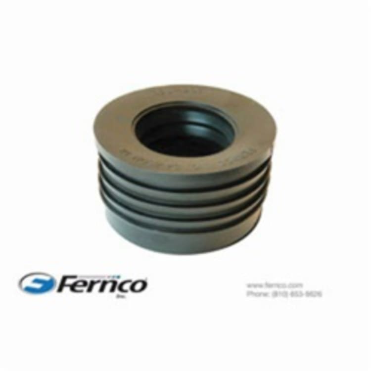 Fernco® 33U-205 Pipe Donut, 3 x 2 in, Cast Iron SV Hub x Plastic/Steel, SCH 40/STD, PVC