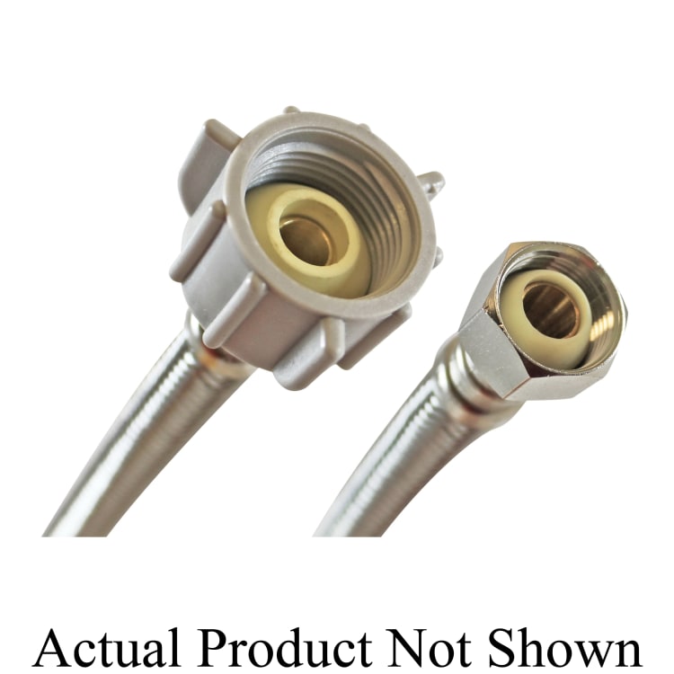 Fluidmaster® B3T16 Toilet Connector, 1/2 x 7/8 in Nominal, Compression x Ballcock End Style, 16 in L, 125 psi Working, 304 Stainless Steel, Import