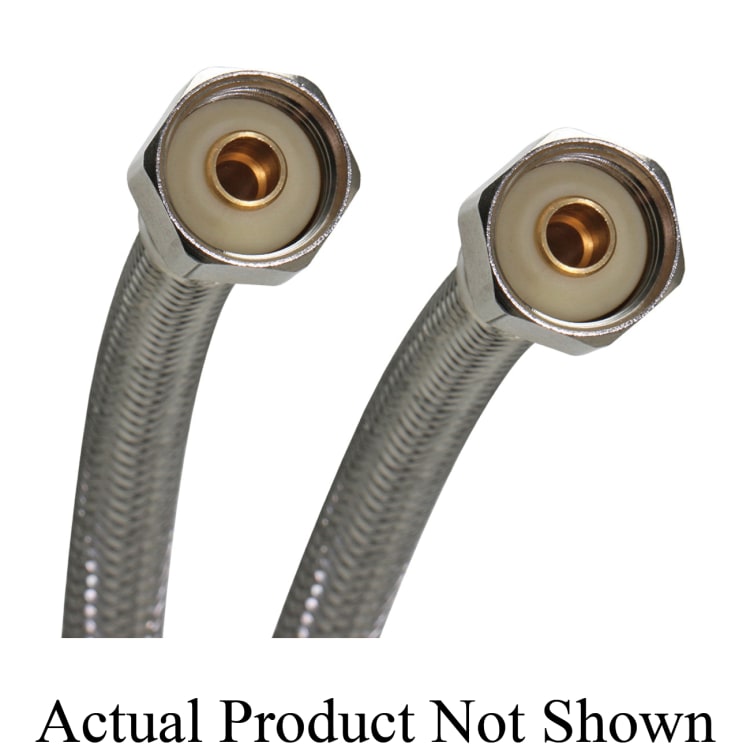 Fluidmaster® FITS-ALL™ B4F20U Universal Faucet Connector, 1/2 in Nominal, FNPT End Style, 20 in L, 125 psi Working, 304 Stainless Steel, Import
