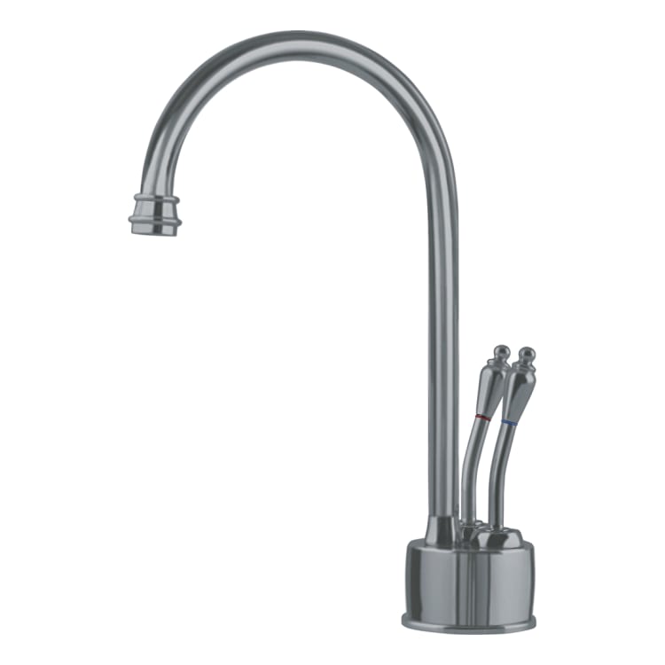 FRANKE Little Butler® LB6280C Farm House Hot/Cold Water Dispensing Faucet, 0.5 gpm Flow Rate, 360 deg Swivel Spout, Satin Nickel