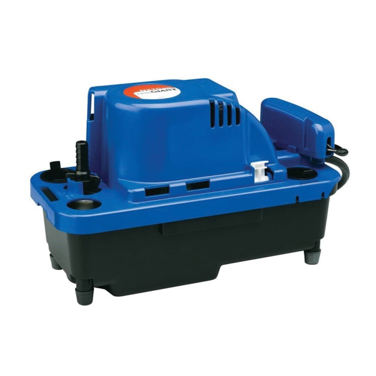 Little Giant® NXTGen™ 554530 VCMX-20 Automatic Condensate Removal Pump, 84 gph, 1-1/8 in Inlet x 3/8 in OD Barbed Outlet, 21 ft Shutoff Head, 93 W