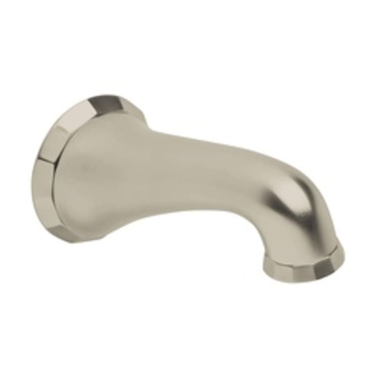 GROHE 13193EN0 Kensington Wall Mounted Tub Spout With Flow Control, 13.2 gpm, 6 in Spout Reach, StarLight® Brushed Nickel, Import