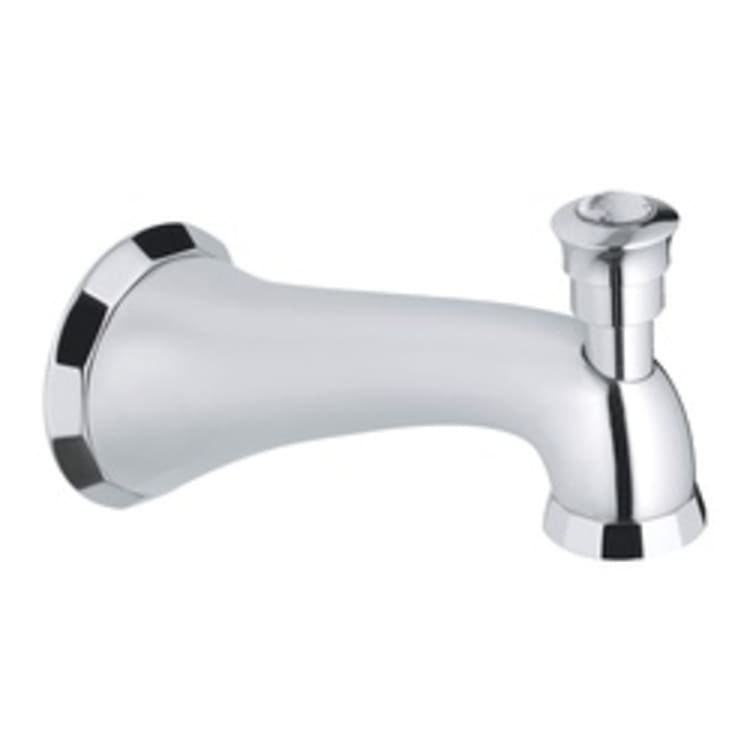 GROHE 13194VP0 Kensington Bath Spout With Diverter, 6-1/8 in L, 3/4 in FNPT Connection, 13.2 gpm, Brass, Chrome Swarowski Crystal, Import