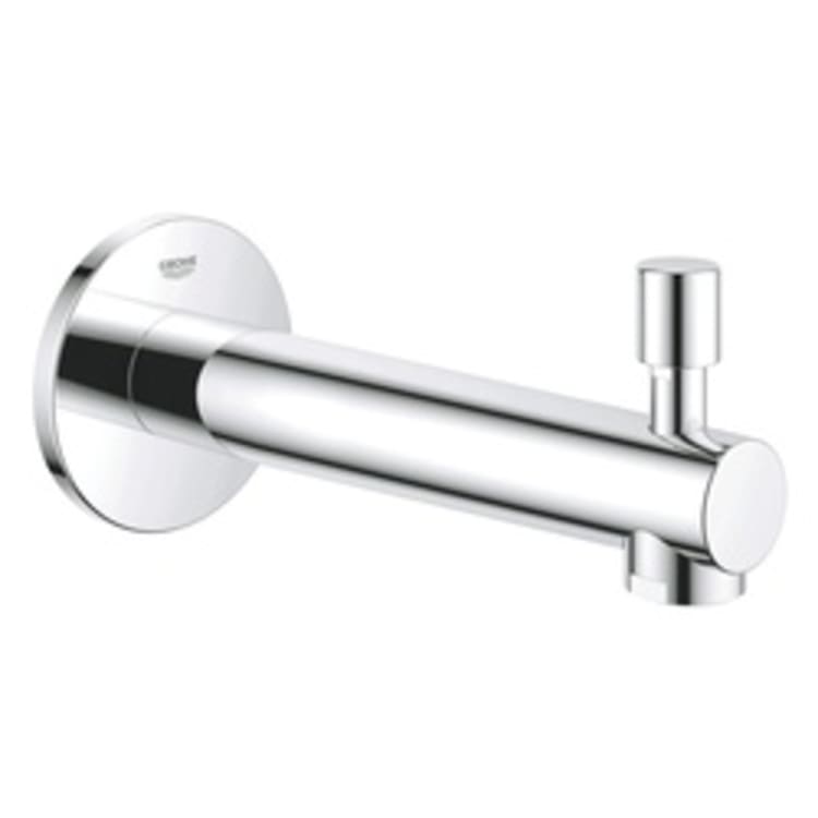 GROHE 13275001 Concetto Tub Spout, 6-11/16 in L, 1/2 in FNPT Connection, Brass, Chrome Plated, Import