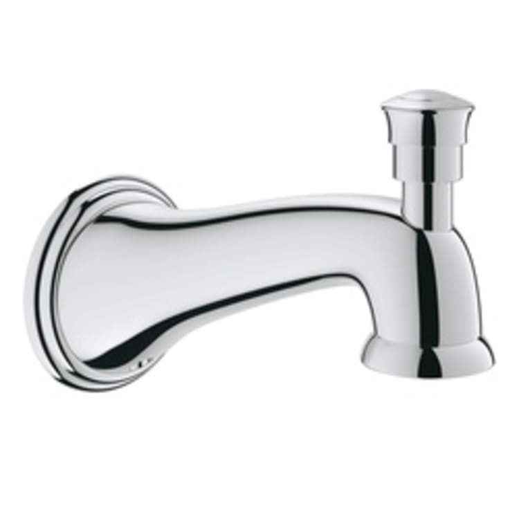 GROHE 13338000 Parkfield™ Tub Spout, 6-1/8 in L x 3-1/4 in H, 3/4 in FNPT Connection, Brass, Chrome Plated, Import