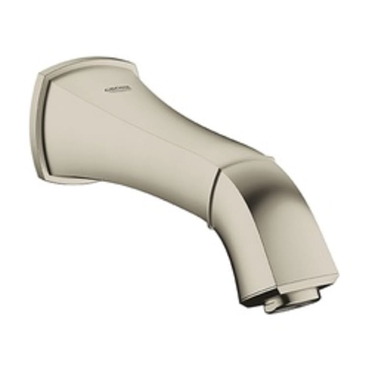 GROHE 13342EN0 Grandera™ Wall Mounted Tub Spout With Flow Control, StarLight® Brushed Nickel, Import