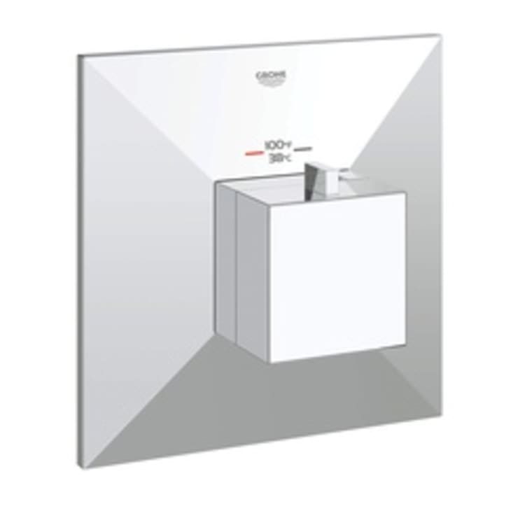 GROHE 19795000 Custom Shower Thermostatic Trim, 14 gpm Shower, Polished Chrome