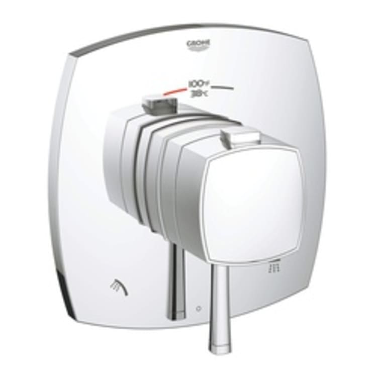 GROHE 19947000 2-Function Trim, 3.2 to 6.3 gpm Shower, StarLight® Polished Chrome