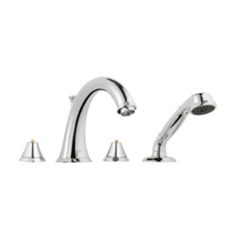 GROHE 25073000 Bath Combination, Kensington®, 13.2 gpm Flow Rate, Polished Chrome, 2 Handles, Function: Traditional, Import