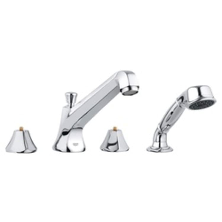 GROHE 25077000 Somerset™ Bath Combination, 13.2 gpm, Chrome Plated, Hand Shower Yes/No: Yes, Import