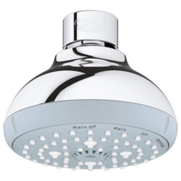 GROHE 26044000 New Tempesta® 100 Shower Head, 2 gpm Flow Rate, 4 Sprays, 3-15/16 in Dia Head, Import