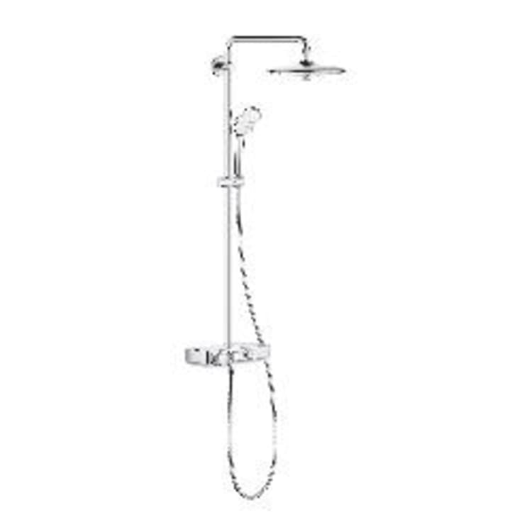 GROHE 26511000 26511_0 Euphoria® SmartControl Thermostatic Shower System, 1.8 gpm Flow Rate, 1/2 in Inlet x 1/2 in Outlet, 69 in L Hose