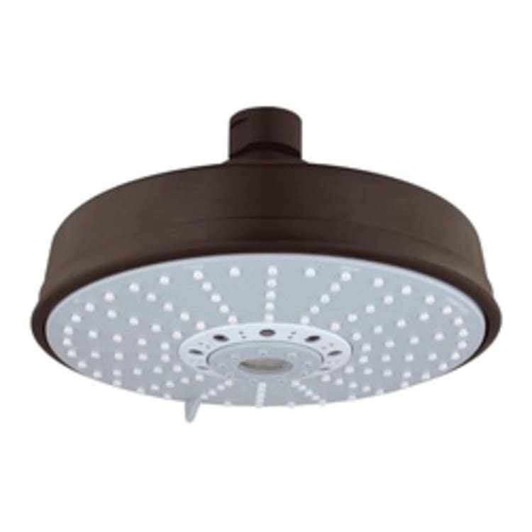 GROHE 27130ZB0 Shower Head, Rainshower® Rustic 160, 2.5 gpm, 4 Sprays, Ceiling Mount, 6-5/16 in Dia Head, Import