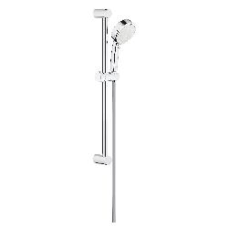 GROHE 2757820E New Tempesta Cosmopolitan 100 II Shower Rail Set, 3-15/16 in Dia Rain/Jet Shower Head, 1.5 gpm Flow Rate, 69 in L Hose, StarLight® Polished Chrome, Import