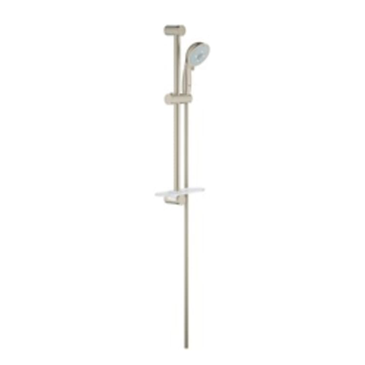 GROHE 27609EN0 Shower Rail Set, New Tempesta® Rustic 100, 3-15/16 in Dia, 2.5 gpm, 69 in L Hose, G-1/2 Connection, Brushed Nickel, Import