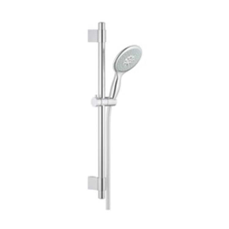 GROHE 27736000 Power&Soul® 130 Shower Set, 2.5 gpm, 69 in L Hose, G-1/2, Slide Bar: Yes, Chrome Plated, Import