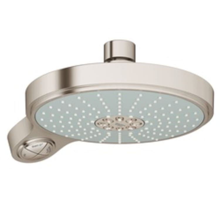 GROHE 27765EN0 Power&Soul® Cosmopolitan 190 Shower Head, 2.5 gpm, 4 Sprays, Wall Mount, 7-1/2 in Dia Head, Import