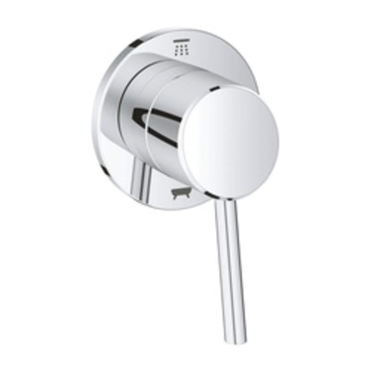 GROHE 29104001 Concetto 3-Way Diverter Trim, StarLight® Chrome Plated