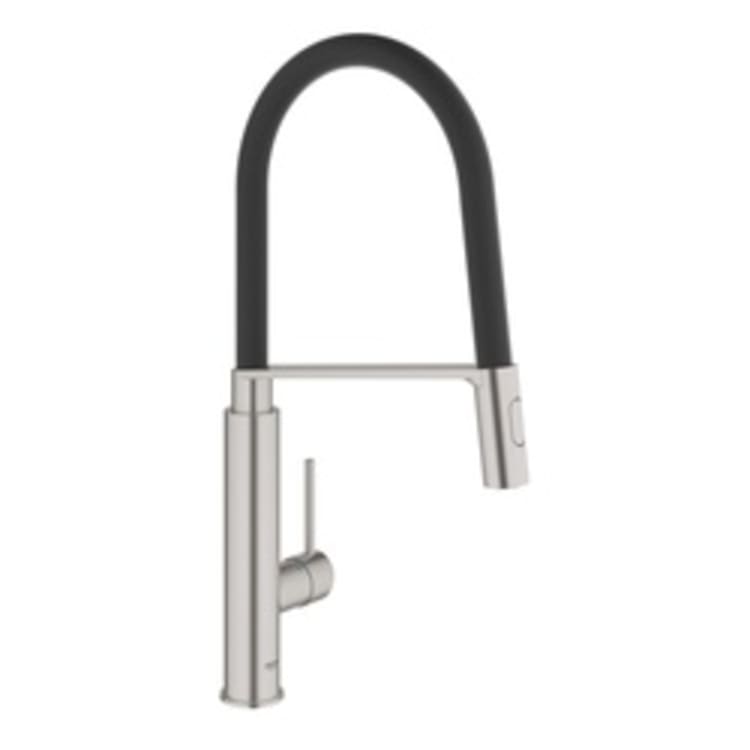 GROHE 31492DC0 Semi-Pro Concetto Kitchen Faucet With Integrated Temperature Limiter, 1.75 gpm, 1 Handle, SuperSteel, Import