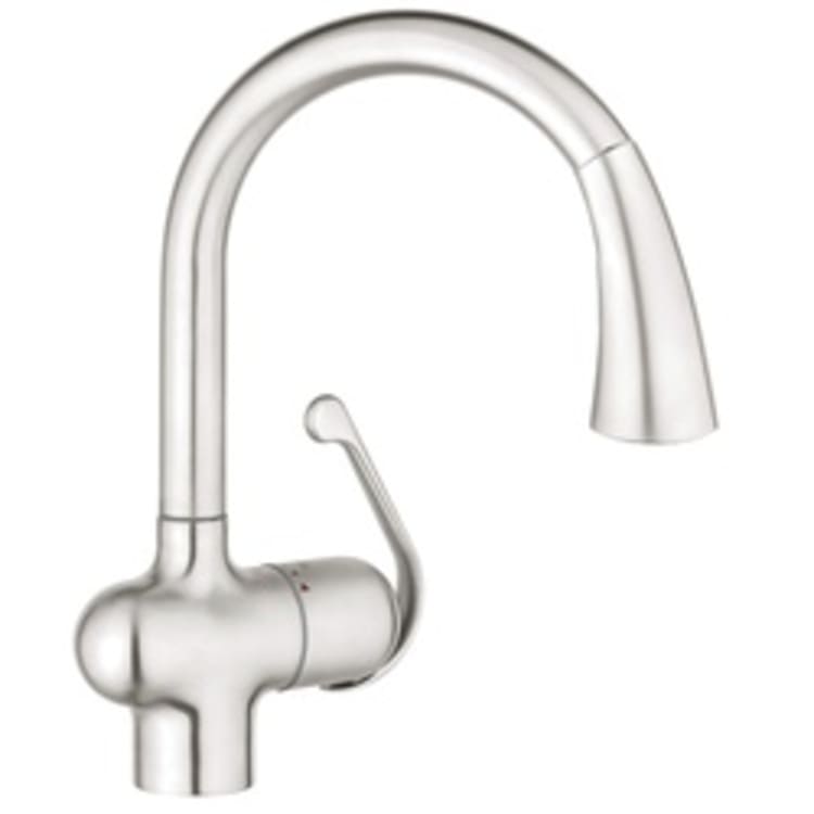 GROHE 33755SD1 Ladylux™ Sink Mixer, 1.75 gpm, 1 Faucet Hole, Brushed Stainless Steel, 1 Handle, Import