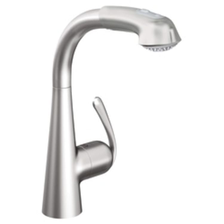 GROHE 33893SD0 Ladylux3 Plus Sink Mixer, 1.75 gpm, 1 Handle, Brushed Stainless Steel, Import