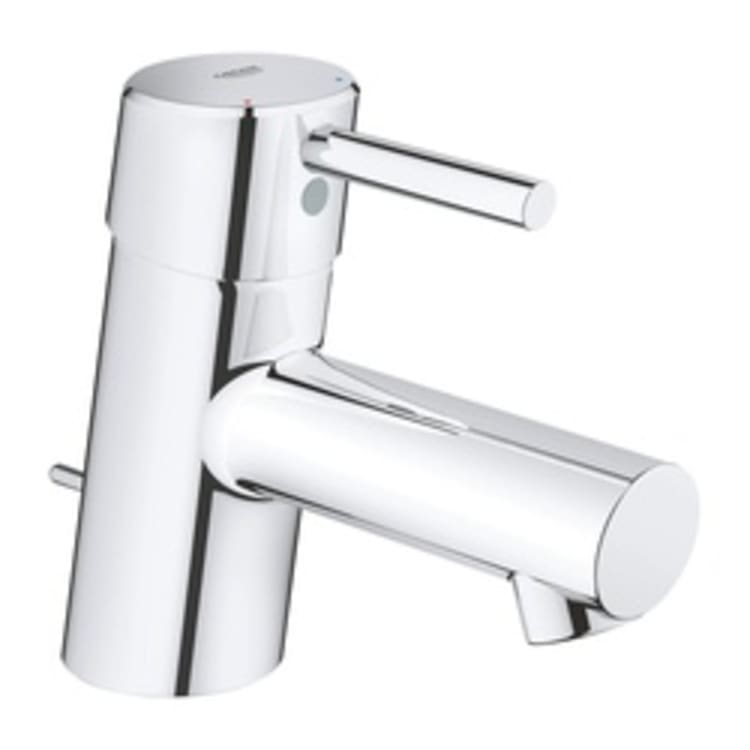 GROHE 34702001 Concetto Bathroom Basin Mixer, 2.2 gpm, 1-3/8 in H Spout, 1 Handle, Pop-Up Drain, 1 Faucet Hole, StarLight® Chrome, Import