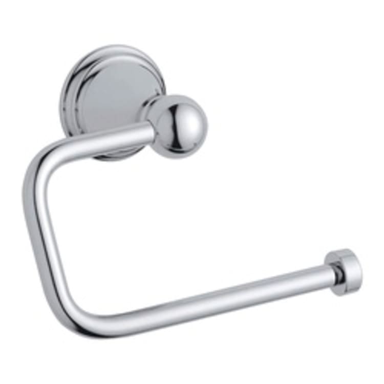 GROHE 40156000 Geneva™ Toilet Paper Holder, 3-7/8 in H, Brass, Chrome Plated, Import