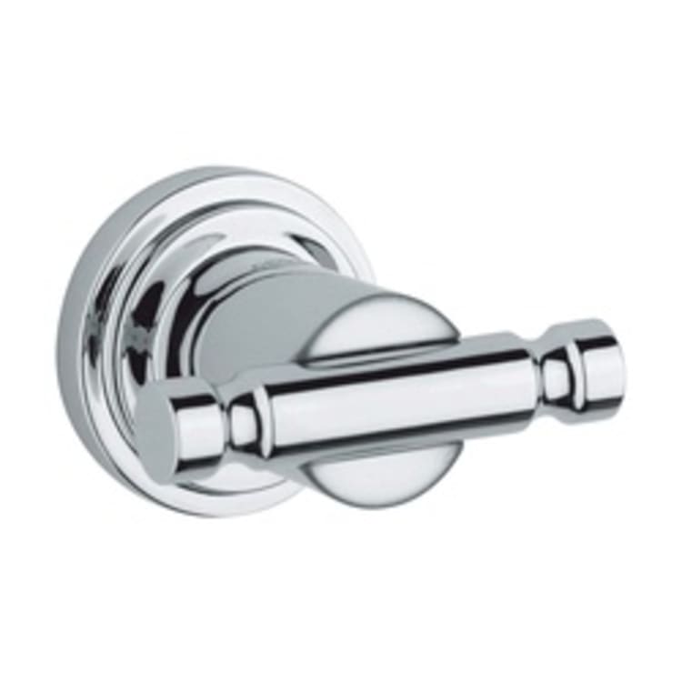 GROHE 40312000 Atrio Robe Hook, 2 in L x 1-5/8 in H, 2 Hooks, Import