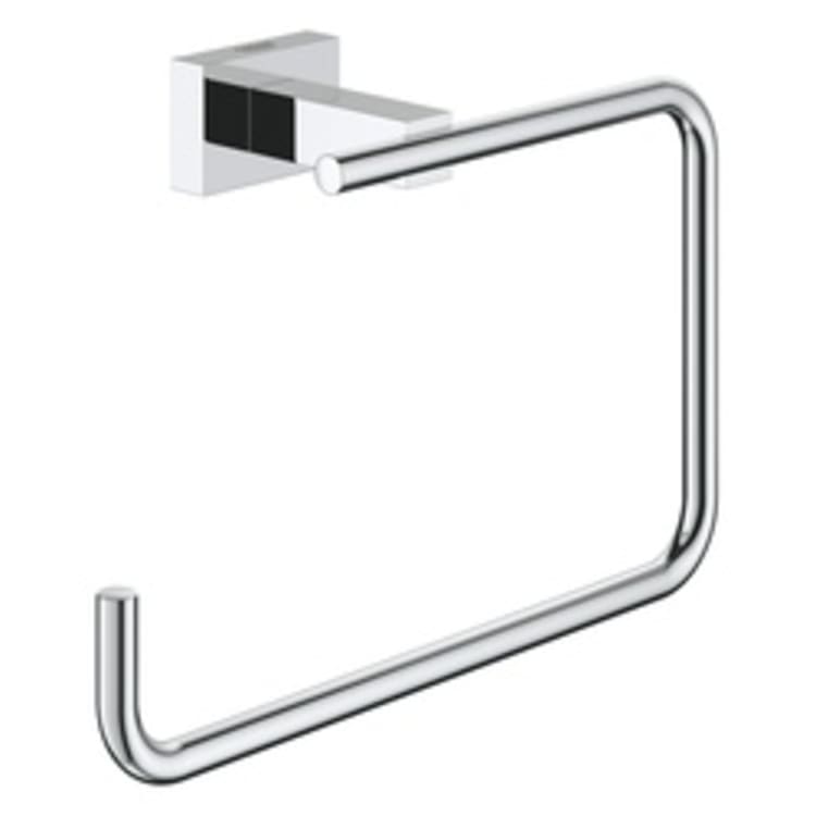 GROHE 40510001 Essentials Cube Towel Ring, 2-5/16 in OAD x 4-13/16 in OAH, Metal, Import