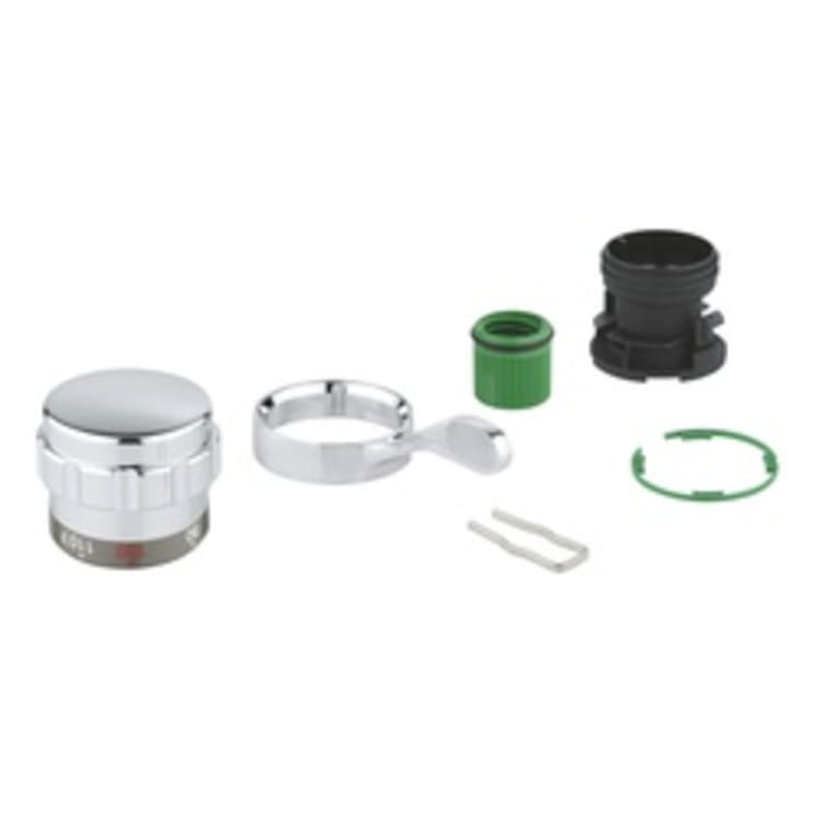 GROHE 47427000 Temperature Scale Grip Ring/Lever Handle, Brass, StarLight® Polished Chrome, Import