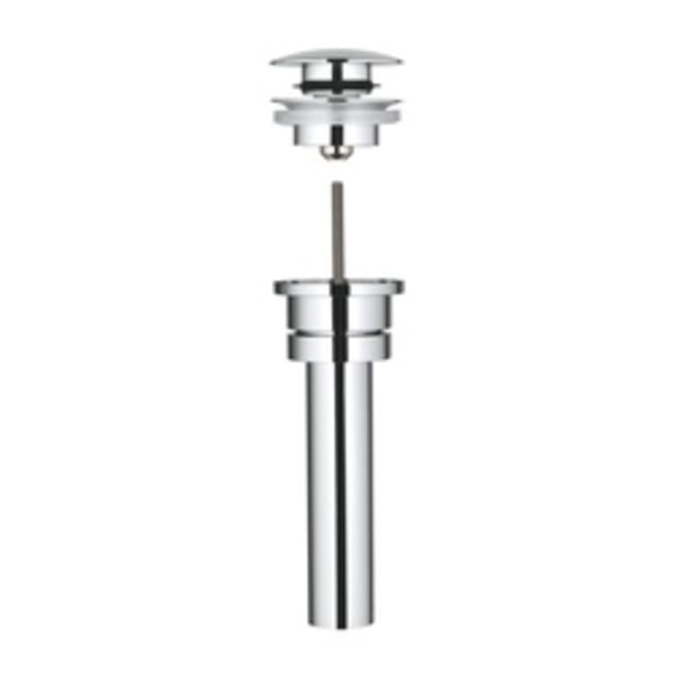 GROHE 65818000 Vessel Sink Pop-Up Drain, StarLight® Chrome Plated, Import