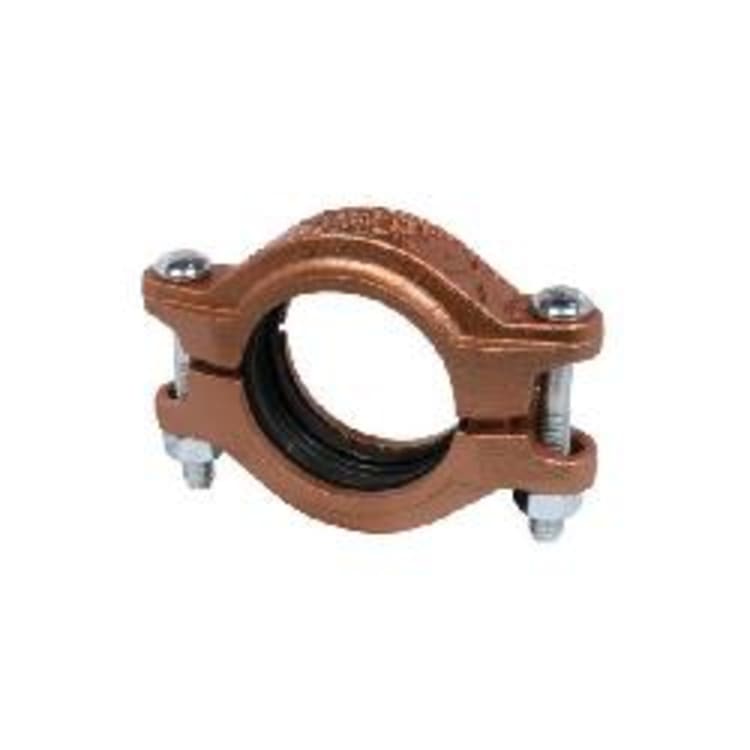 Gruvlok® SlideLOK® 0390012200 FIG 64 Coupling, 2 in Nominal, CTS End Style, Ductile Iron, Rust Inhibiting Painted