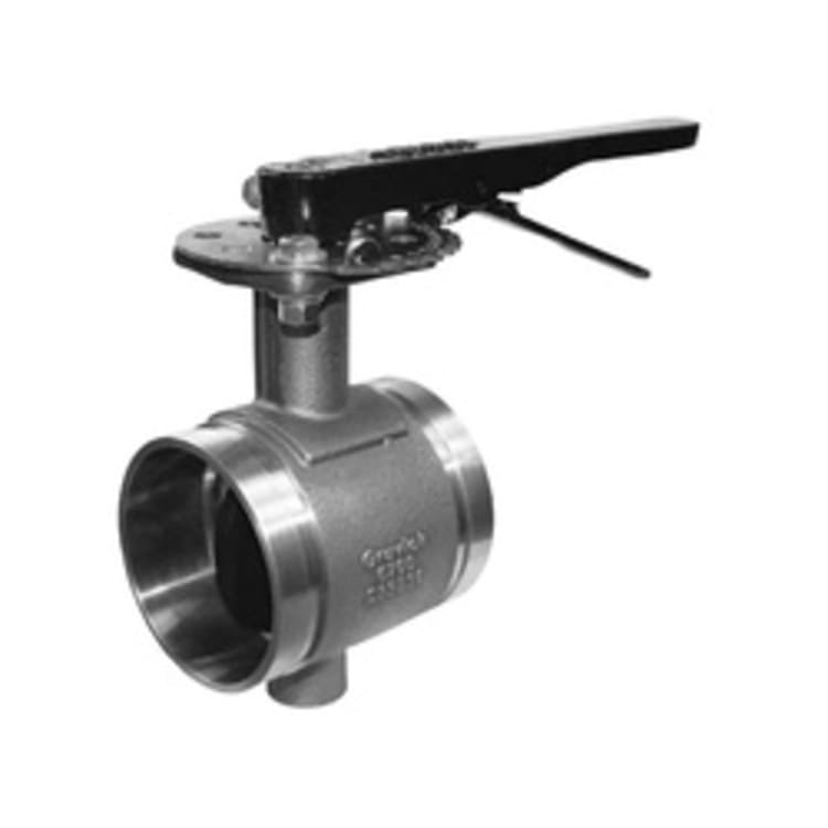 Gruvlok® 0880006606 FIG 6700 Butterfly Valve, 6 in Nominal, Grooved End Style, Bronze Body, Domestic