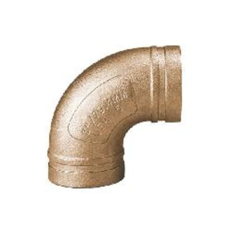 Gruvlok® 1330012005 FIG 610 90 deg CTS Elbow, 6 in, Grooved, Copper