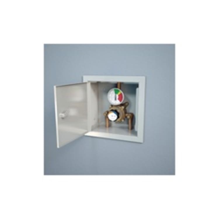 Guardian G3607LF Recessed Cabinet Mount Tempering Valve, Activates at Temperature 120 deg F, 1/2 in Female C Inlet, 5 in L