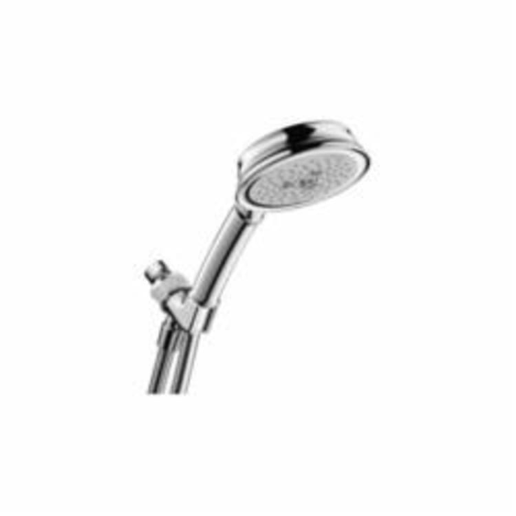 Hansgrohe 04190003 Croma C 100 3-Jet Hand Shower Set, 2.5 gpm, 3 Sprays, 4-1/2 in Dia Head, 1/2 in