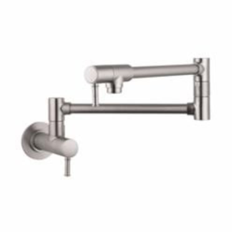 Hansgrohe 04218800 Talis C Pot Filler, 2.5 gpm, Steel Optik, 2 Handles, Residential