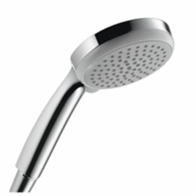 Hansgrohe 04332000 Croma E 100 Hand Shower, 2 gpm, 1 Spray, 4 in Dia Head, 1/2 in, Domestic