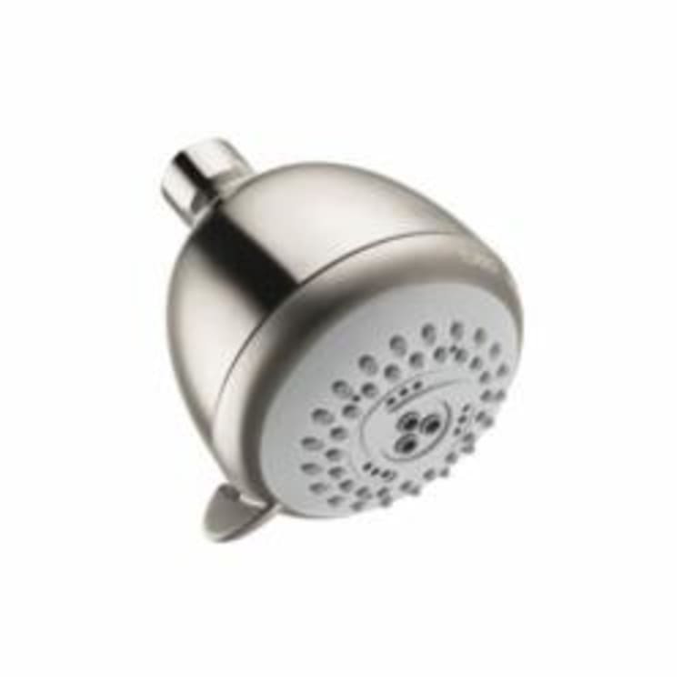 Hansgrohe 04335820 Croma E 75 3-Jet Shower Head, (3) Full/Intense Turbo/Pulsating Massage Spray, 2 gpm Maximum, Round Head, Wall Mount