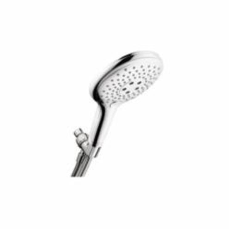 Hansgrohe 04487000 Raindance Select S 150 AIR 3-Jet Hand Shower Set, 2.5 gpm Flow Rate, 3 Sprays, 5-7/8 in Dia Head, 1/2 in Connection
