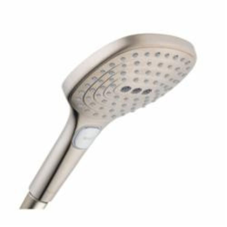 Hansgrohe 04528820 Raindance Select E 120 AIR 3-Jet Hand Shower, 2 gpm, 3 Sprays, 4-3/4 in Dia Head, 1/2 in