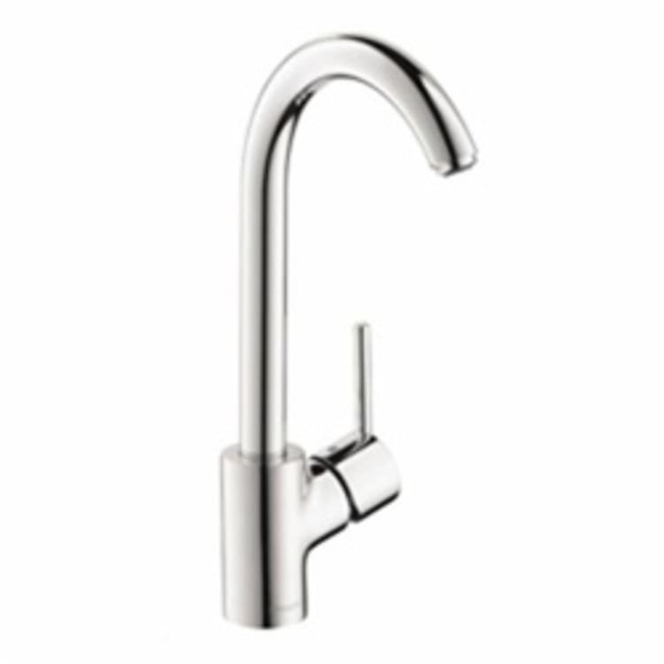Hansgrohe 04870000 Kitchen Faucet, Talis S, Commercial, 1.5 gpm Flow Rate, 150 deg Swivel Spout, Polished Chrome, 1 Handles