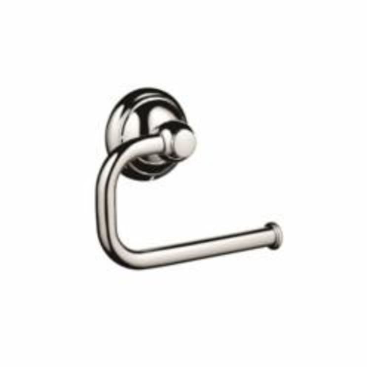 Hansgrohe 06093830 C Toilet Paper Holder, Solid Brass, Polished Nickel