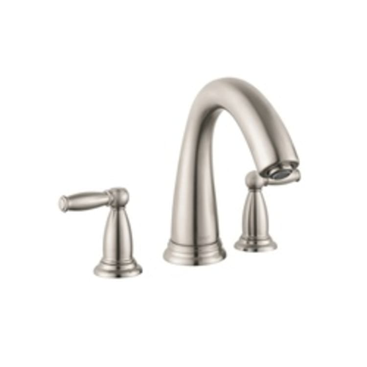 Hansgrohe 6120820 Swing C Tub Filler Set Trim, 5.8 gpm, 8-5/8 in Center, Brushed Nickel, 2 Handles, Hand Shower Yes/No: No