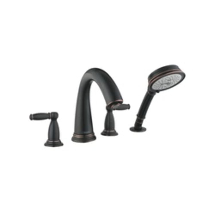 Hansgrohe 6123920 Swing C Roman Tub Set Trim, 5 gpm, 10 in Center, Rubbed Bronze, 2 Handles, Hand Shower Yes/No: Yes