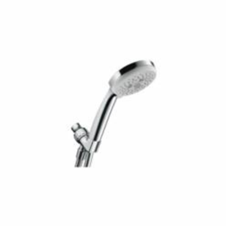 Hansgrohe 06425005 Croma E 100 3-Jet Hand Shower Set, 2.5 gpm, 3 Sprays, 4 in Dia Head, 1/2 in, Domestic