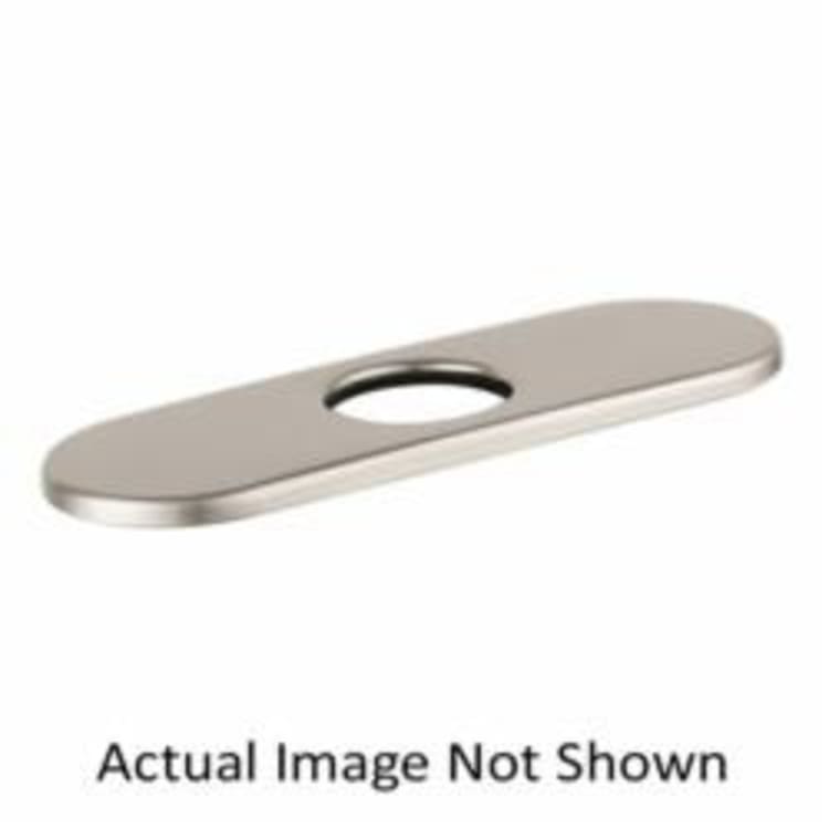 Hansgrohe 06490000 Base Plate, For Use With Contemporary 1-Hole Faucet, 6 in L x 1/4 in H x 2-1/8 in W, Metal, Chrome Plated