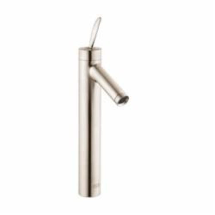 Hansgrohe 10020821 Axor Starck Classic Tall Bathroom Faucet, 1.2 gpm, 8-3/4 in H Spout, 1 Handle, Pop-Up Drain, 1 Faucet Hole, Brushed Nickel, Commercial